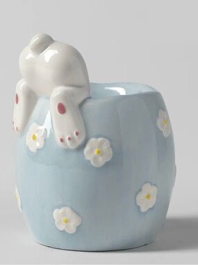 Scentsy Blue Bunny Daisy Ceramic Vase